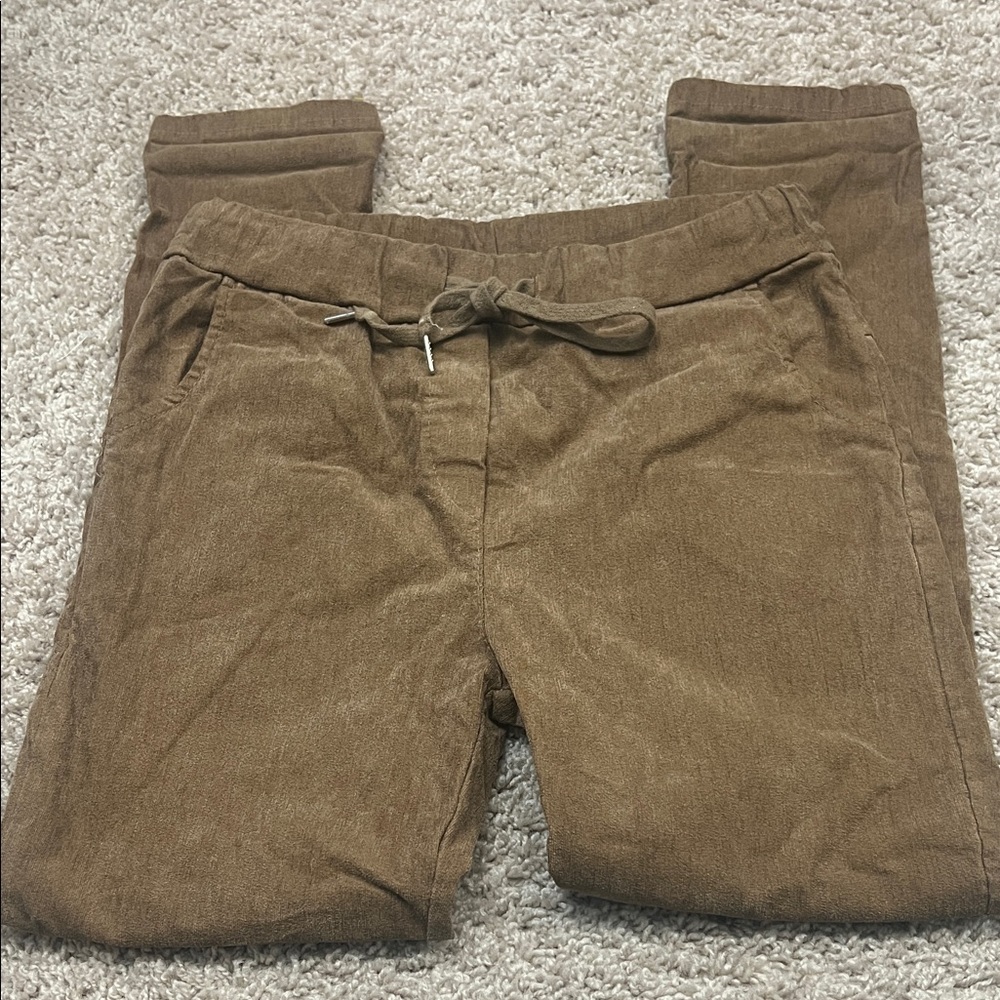Made in Italy brown woven pants sz XL